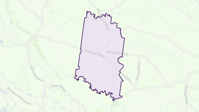 Tullakool Area Boundary Map
