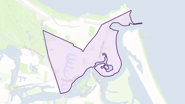 Tweed Heads Area Boundary Map