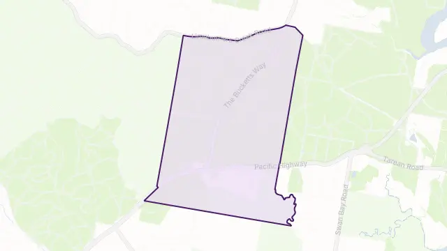 Twelve Mile Creek Area Boundary Map
