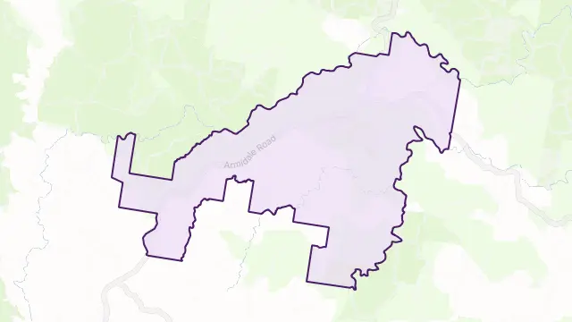 Tyringham Area Boundary Map