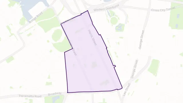 Ultimo Area Boundary Map
