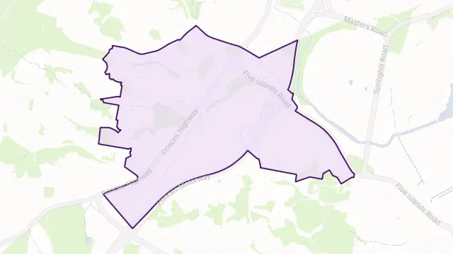 Unanderra Area Boundary Map