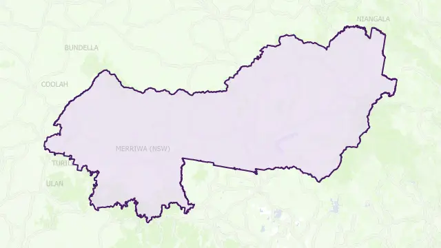 Upper Hunter Council Area Boundary Map