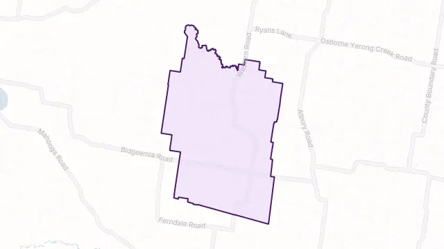 Urangeline Area Boundary Map