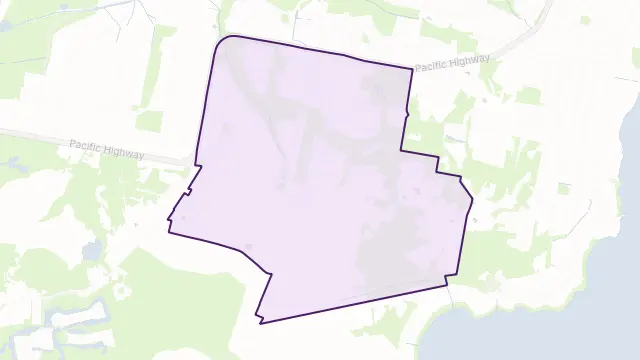 Wadalba Area Boundary Map
