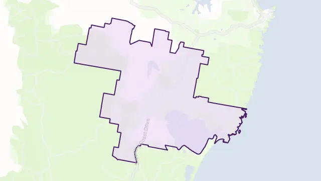 Wallagoot Area Boundary Map