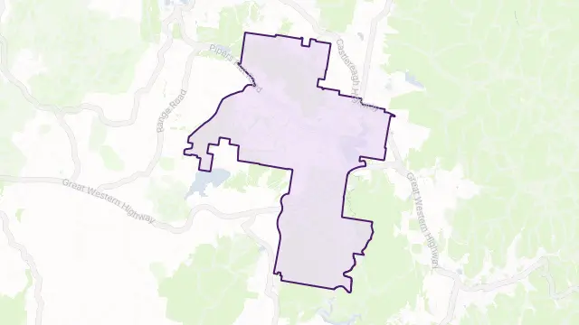Wallerawang Area Boundary Map