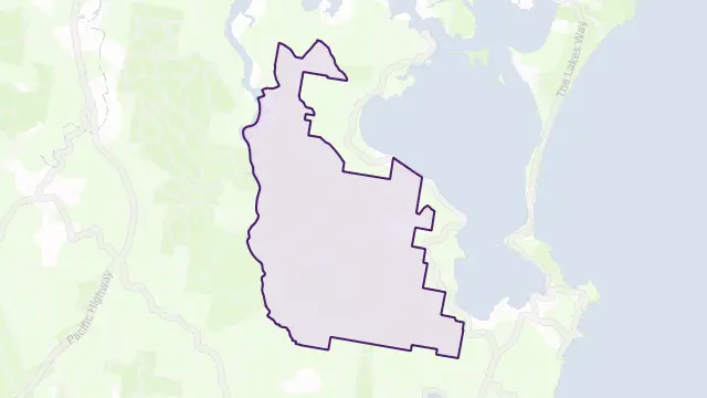 Wallingat Area Boundary Map