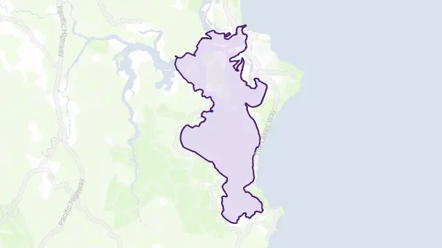 Wallis Lake Area Boundary Map