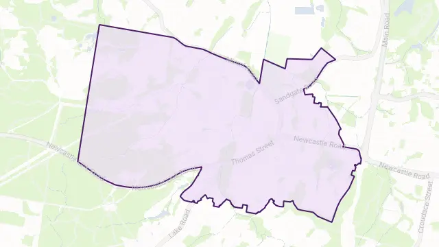 Wallsend Area Boundary Map