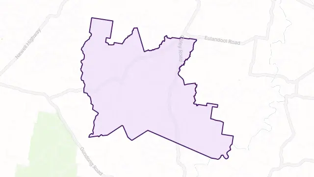 Wambangalang Area Boundary Map