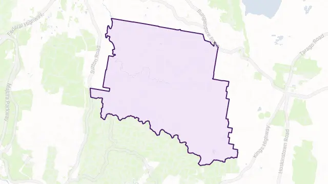 Wamboin Area Boundary Map