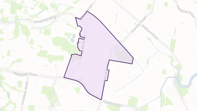 Waratah Area Boundary Map