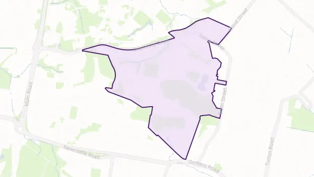 Waratah West Area Boundary Map