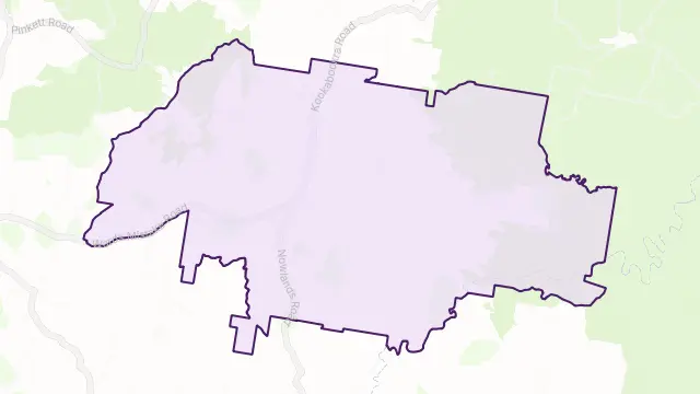 Wards Mistake Area Boundary Map