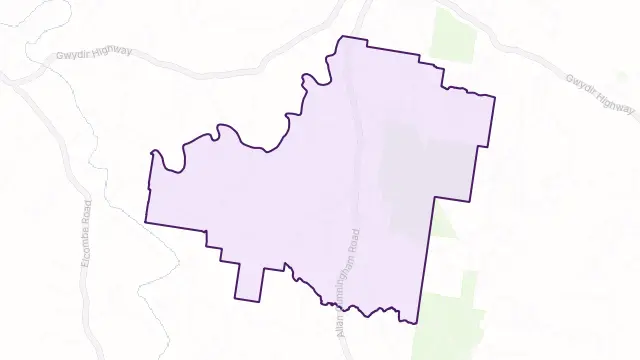 Warialda Rail Area Boundary Map