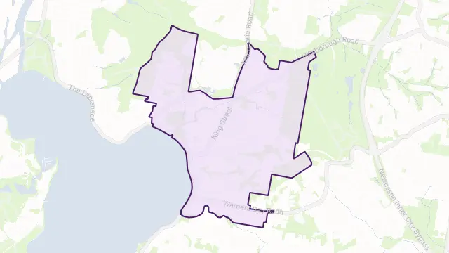 Warners Bay Area Boundary Map