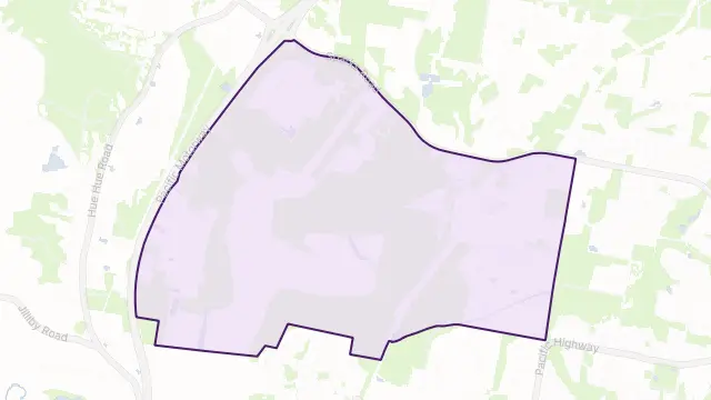Warnervale Area Boundary Map
