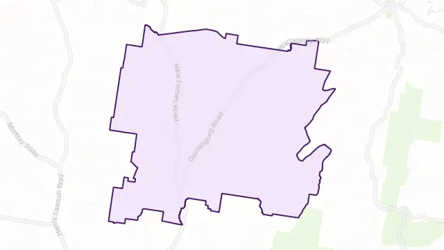 Warraderry Area Boundary Map