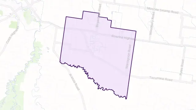 Warragoon Area Boundary Map