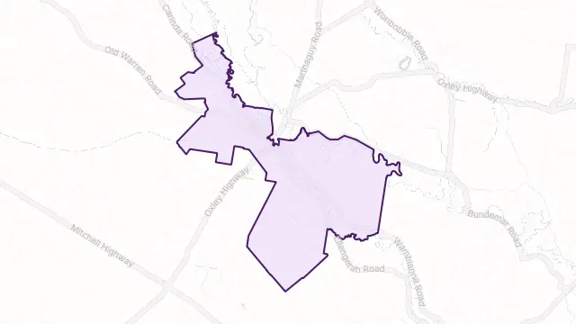 Warren Area Boundary Map