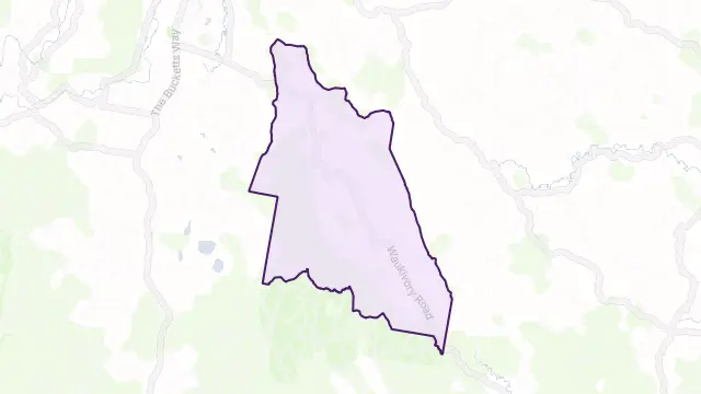 Waukivory Area Boundary Map