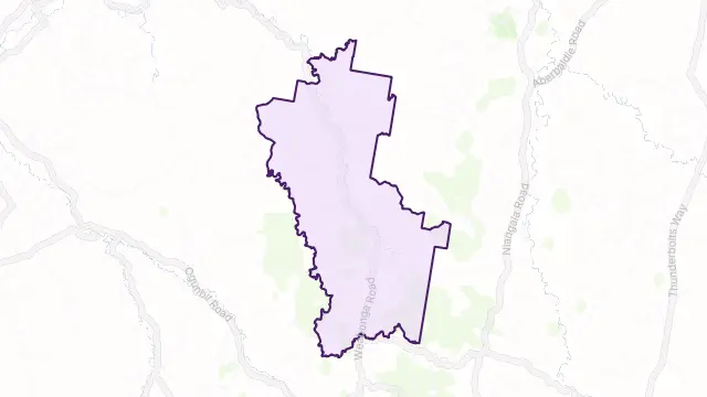 Weabonga Area Boundary Map