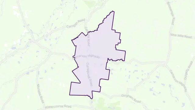Weemelah Area Boundary Map
