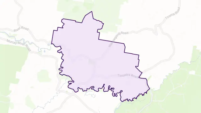 Welaregang Area Boundary Map