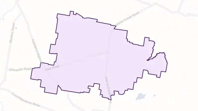 Werris Creek Area Boundary Map