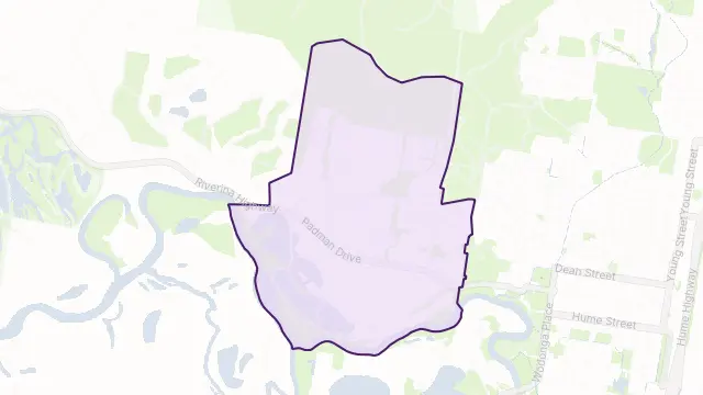 West Albury Area Boundary Map