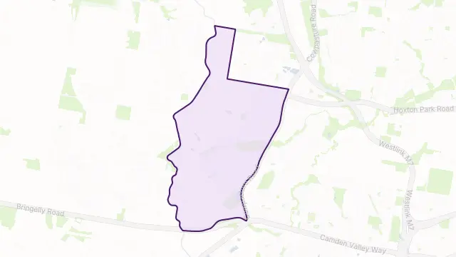 West Hoxton Area Boundary Map