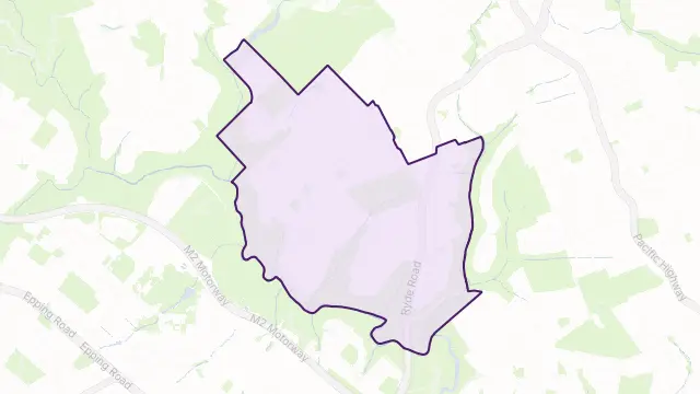 West Pymble Area Boundary Map