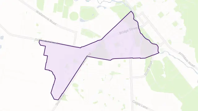 West Tamworth Area Boundary Map