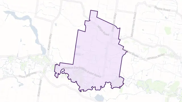 Whitton Area Boundary Map