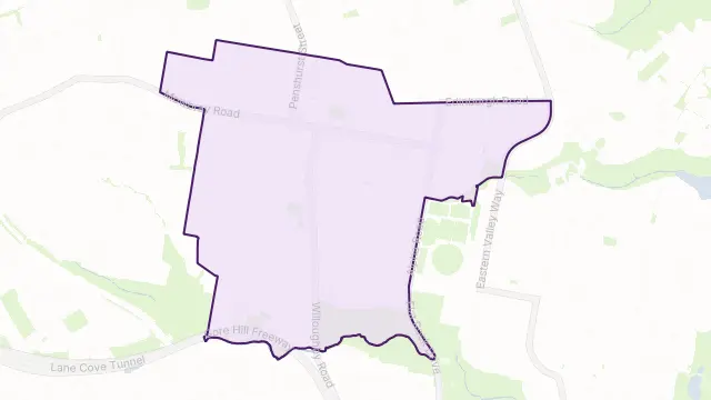 Willoughby Area Boundary Map