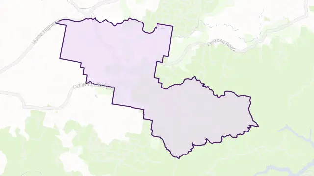 Wingello Area Boundary Map