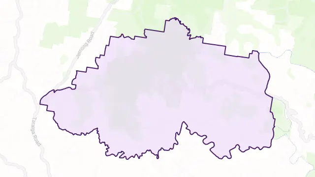 Wombeyan Caves Area Boundary Map