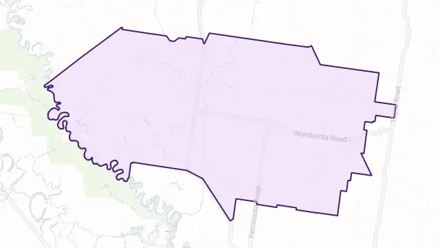 Womboota Area Boundary Map