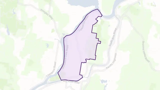 Woodford Island Area Boundary Map