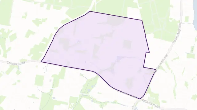 Woongarrah Area Boundary Map