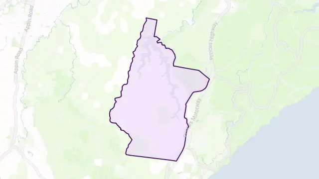Woronora Dam Area Boundary Map