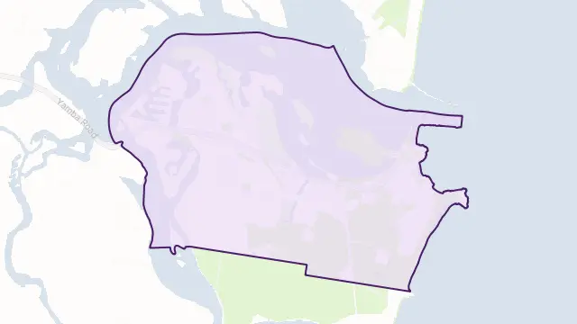 Yamba Area Boundary Map