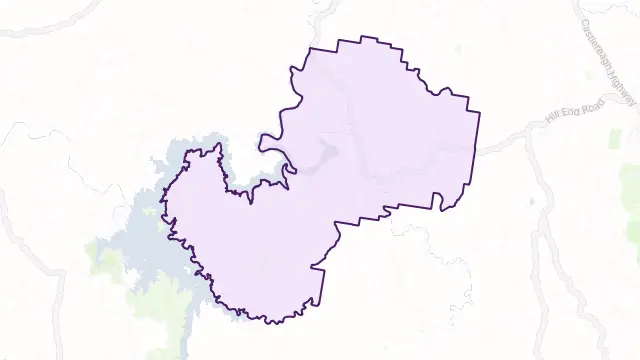 Yarrabin Area Boundary Map