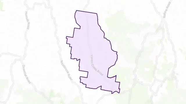 Yaven Creek Area Boundary Map