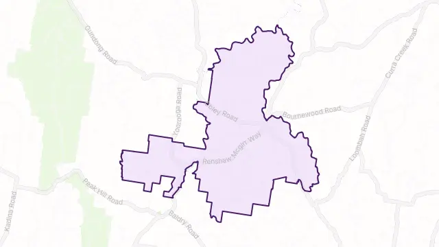 Yeoval Area Boundary Map