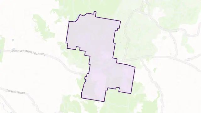 Yetholme Area Boundary Map