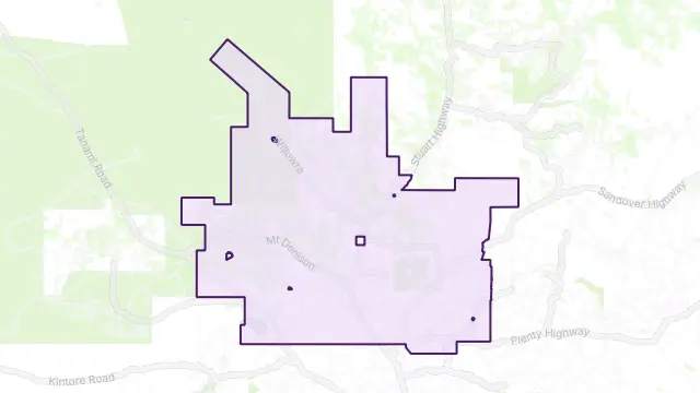 Anmatjere Area Boundary Map