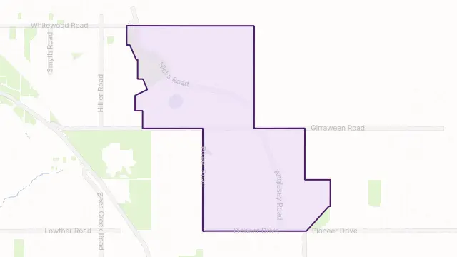 Girraween Area Boundary Map