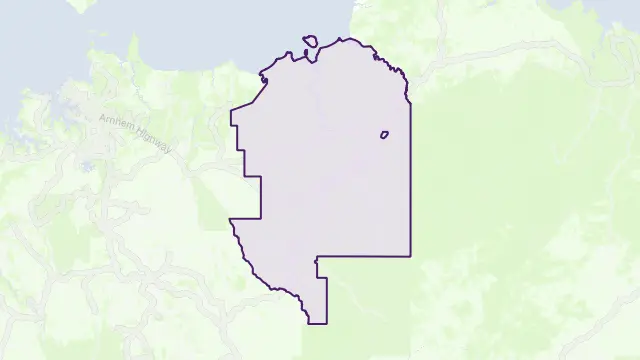 Kakadu Area Boundary Map